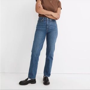NWT Madewell Petite Curvy Perfect Vintage Straight Jean in Mayfield Wash